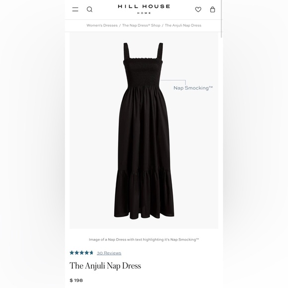 Hill House Dresses & Skirts - Hill House Black Nap Smocked Maxi Dress